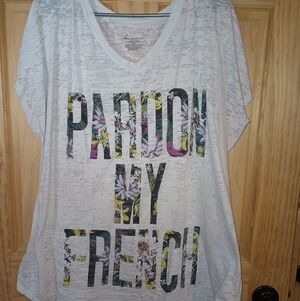 Lane Bryant White Graphic Tee